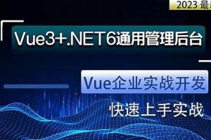 朝夕-Vue3+.NET6通用权限管理系统后台